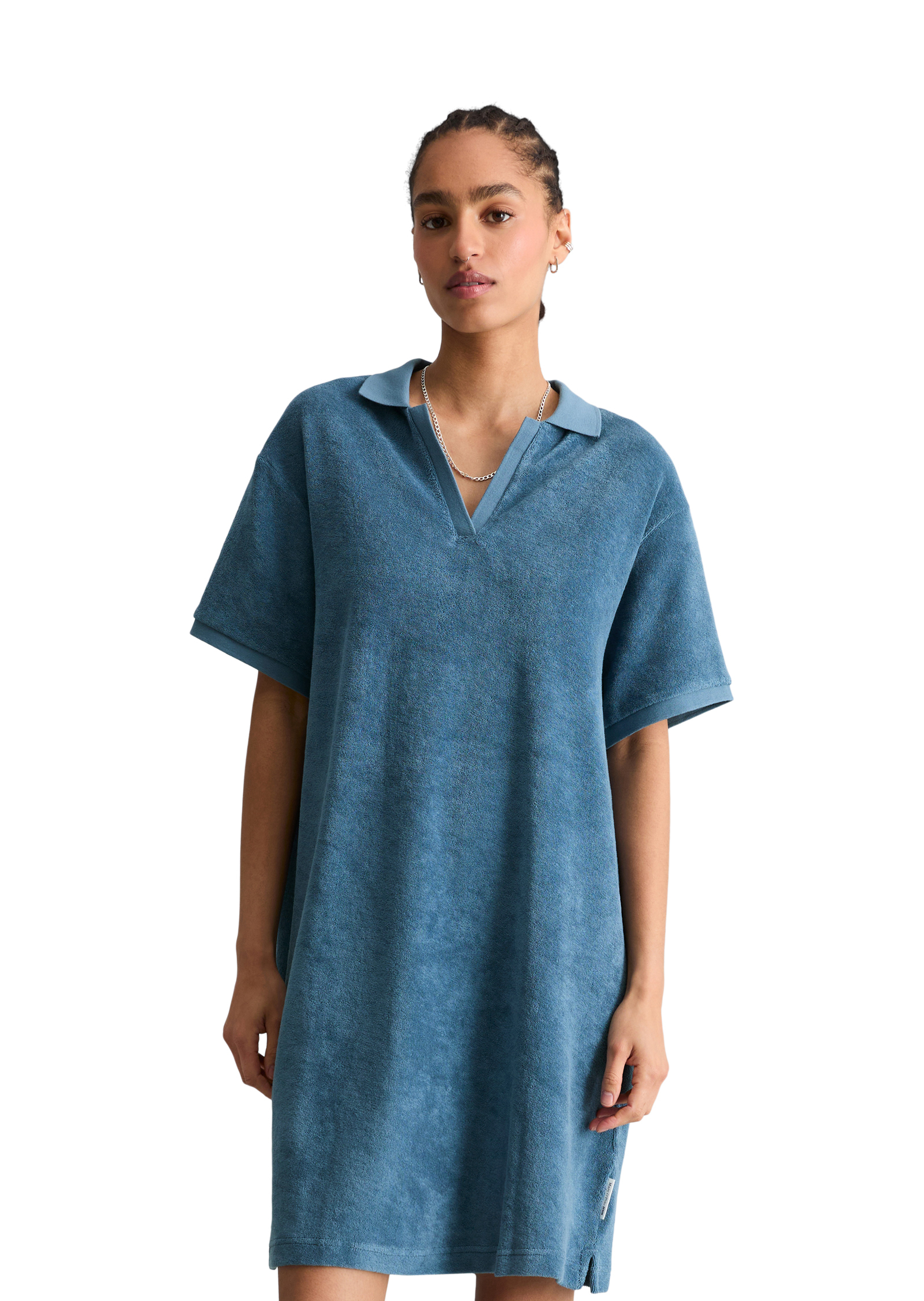 DfC Robe polo en éponge regular en coton organique, MARC O’POLO DENIM
