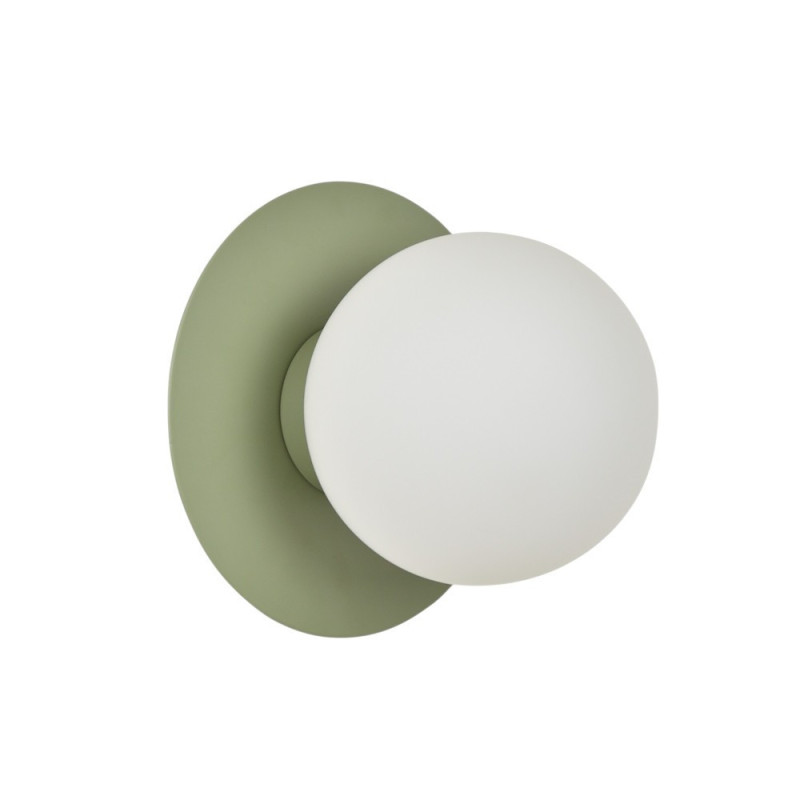 Applique globe verre et métal vert Manor, MILLUMINE