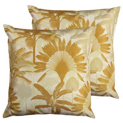 Palms Outdoor Twin Pack Polyester Filled Cushions SO'HOME