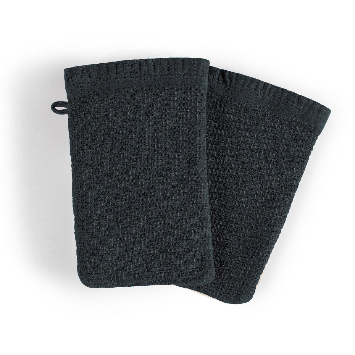 Product photograph of Nipaly Organic Cotton Linen Washcloths Set Of 2 from La Redoute UK