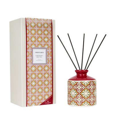 Fired Earth Reed Diffuser Ceramic 400ml Emperors Red Tea WAX LYRICAL