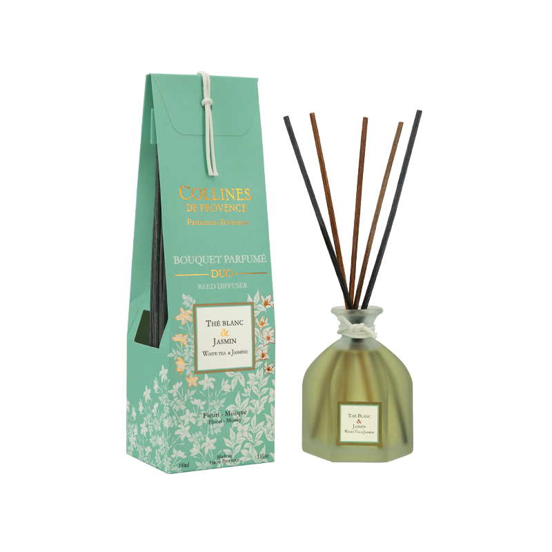 Diffuseur de parfum Coloré THÉ BLANC & JASMIN, COLLINES DE PROVENCE