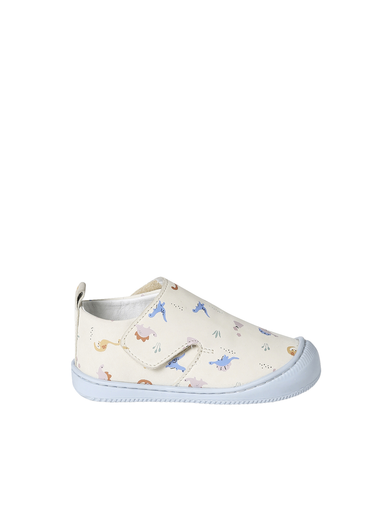 Chaussons scratchés bébé en cuir souple, VERTBAUDET