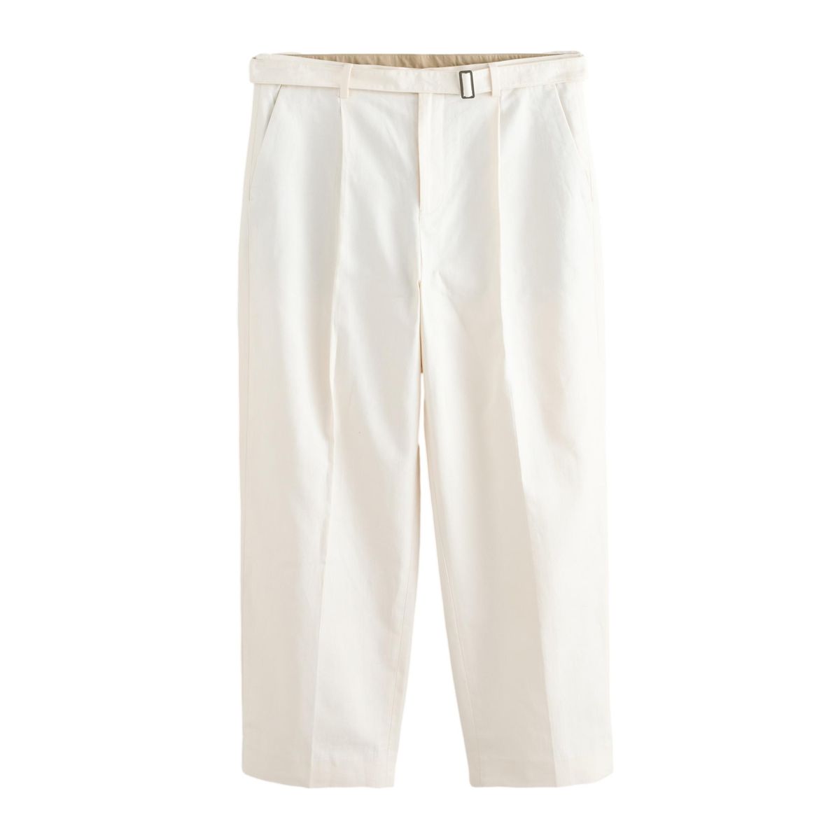 Pantalon habillé en lin et coton à ceinture, NEXT