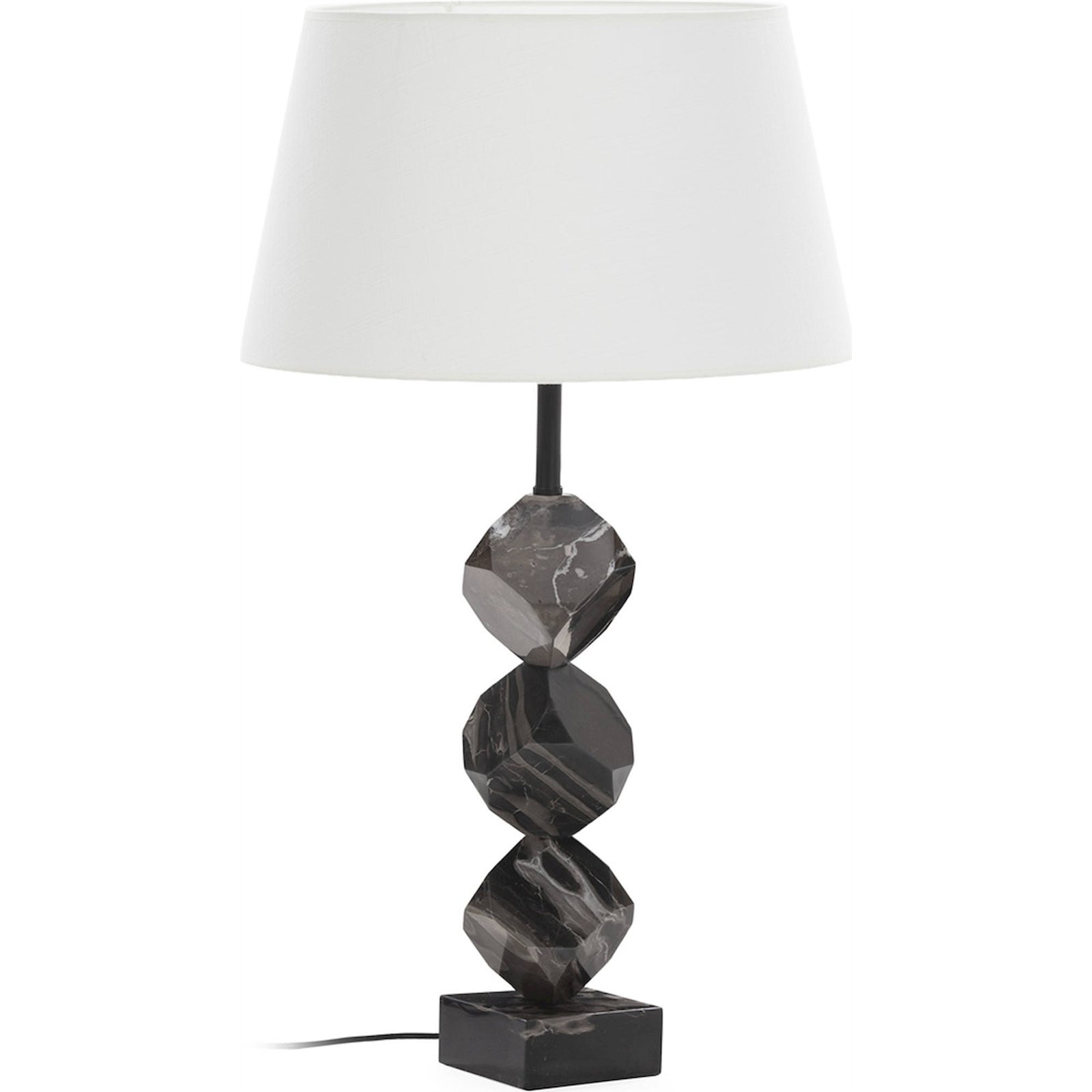 Lampe à poser sculpturale en marbre et laiton, RECOLLECTION