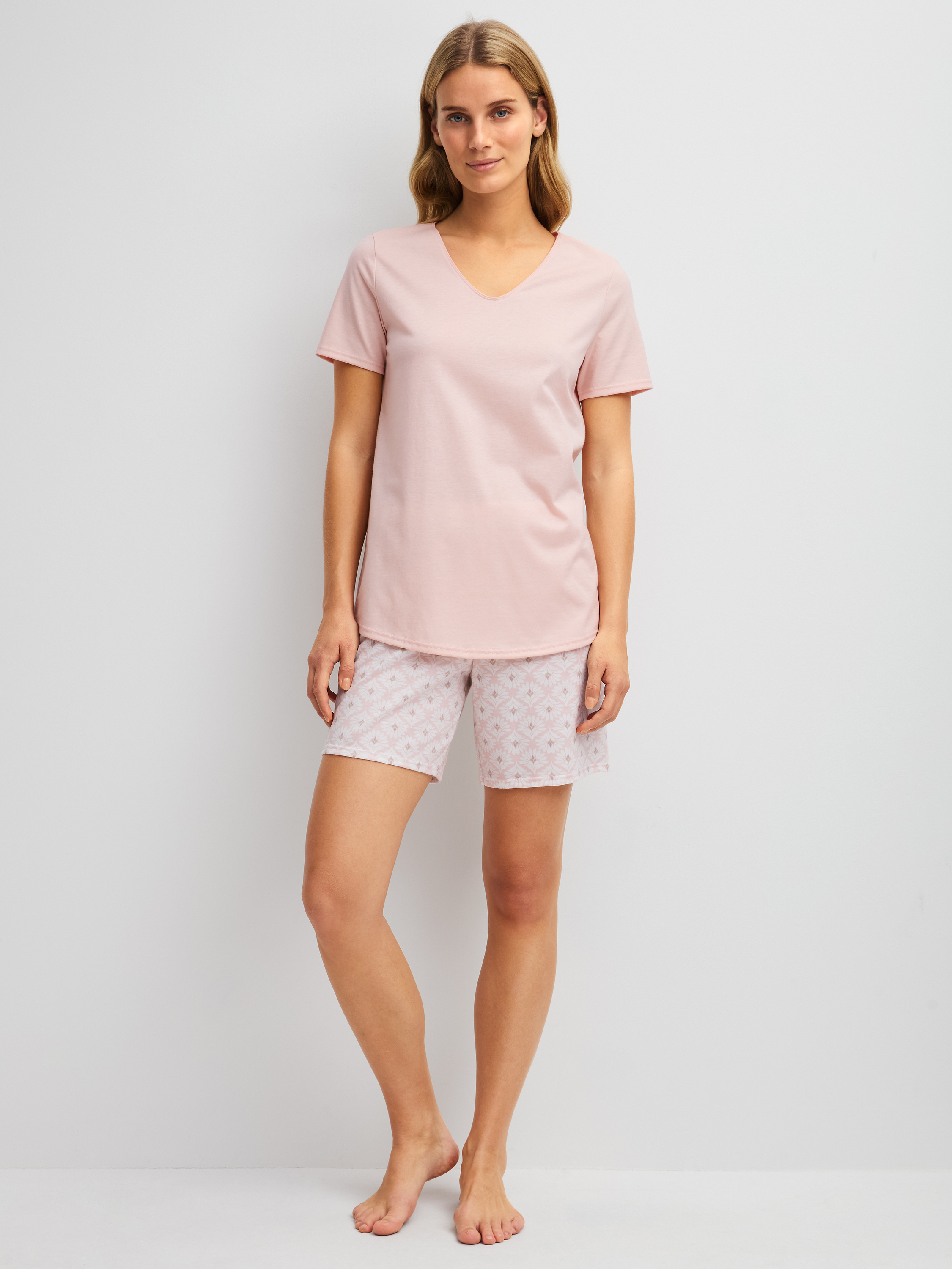 Pyjama court manches courtes Coton BLOOMING NIGHTS, CALIDA
