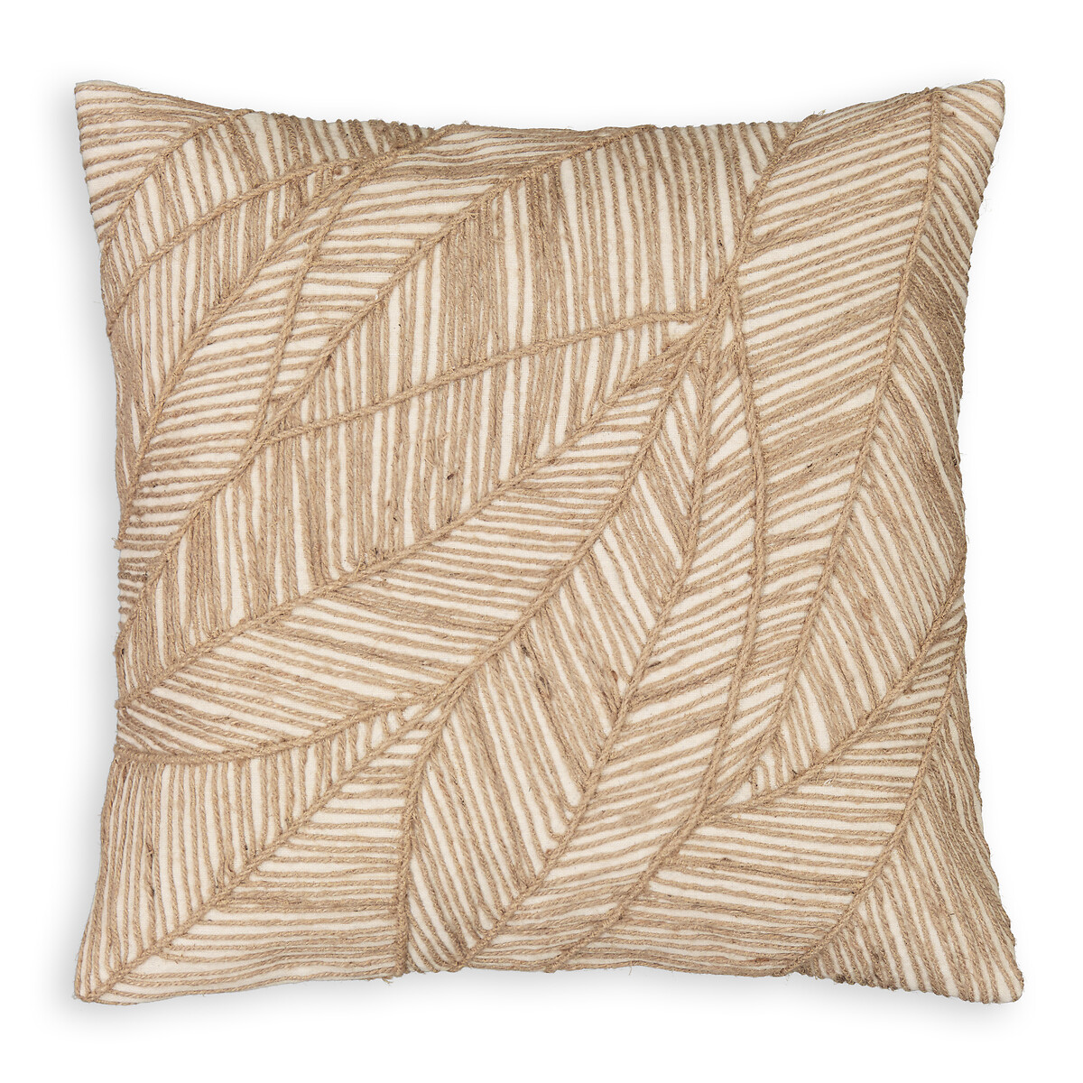 Padang 40 x 40cm Jute Embroidered Cotton/Linen Cushion Cover