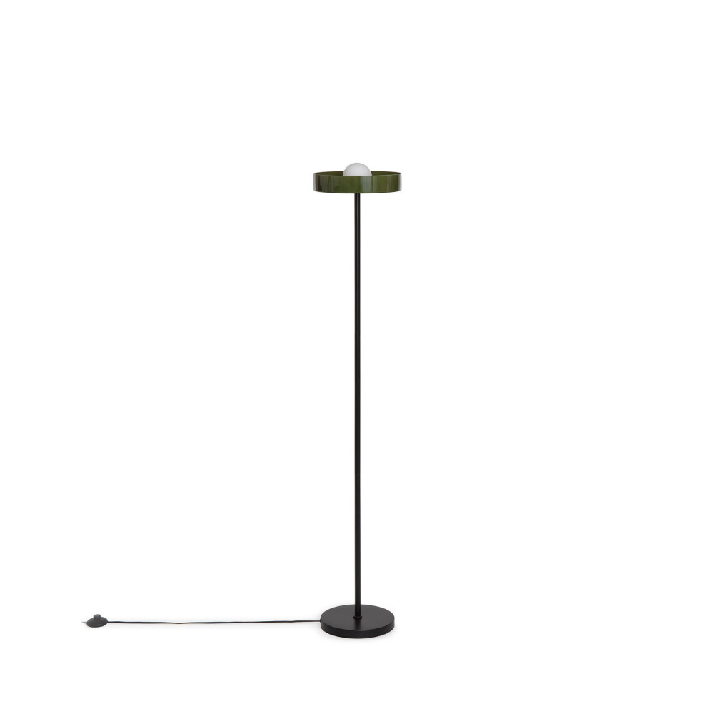 Lampadaire en verre et métal finition brillant H158cm- FLO, DRAWER