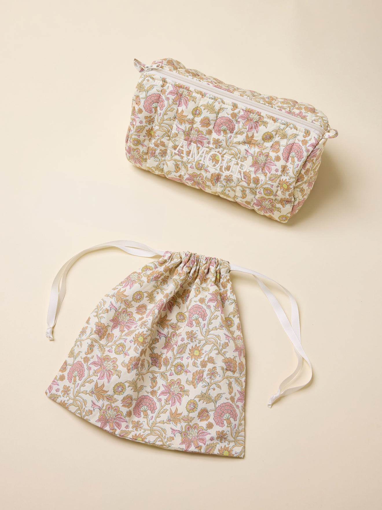 Trousse de toilette en percale de coton, CYRILLUS