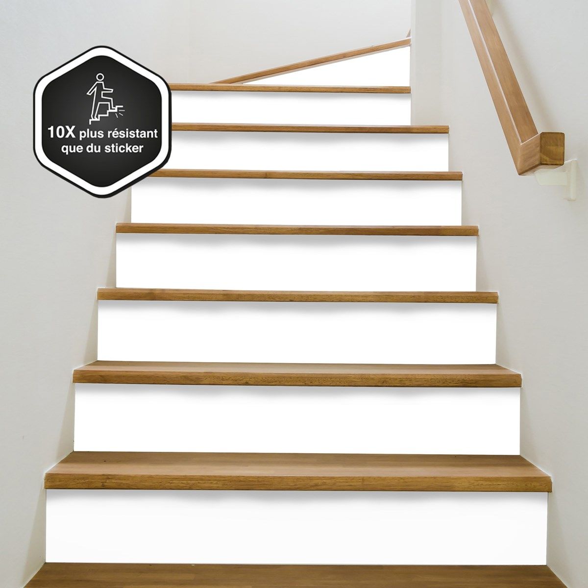 Escalier Bois Contre Marche Blanche