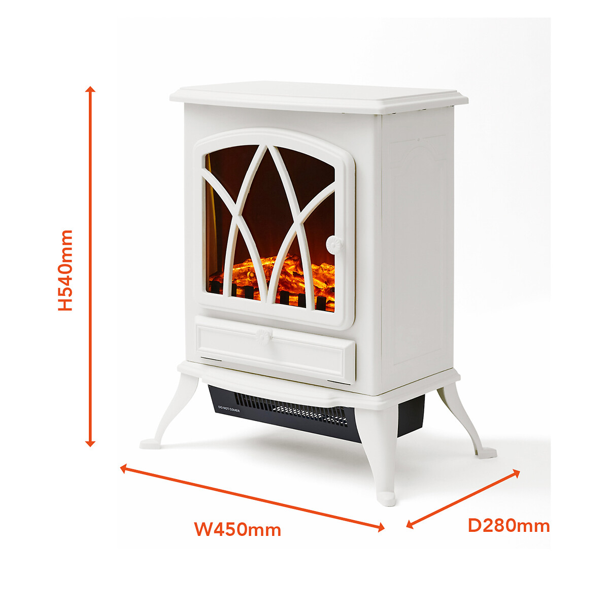 Electric stove - white - wl46018, white, Warmlite | La Redoute