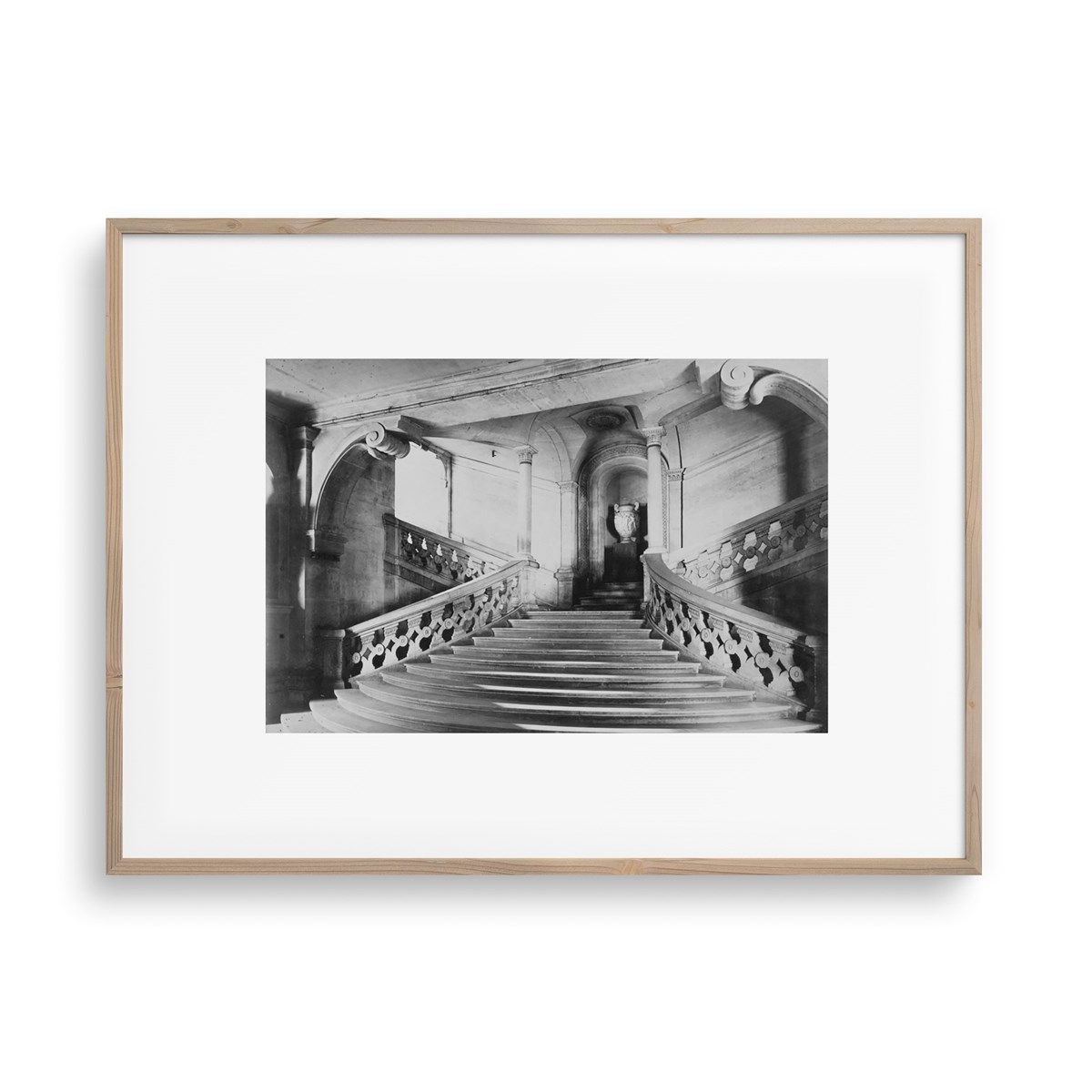 affiche encadree paris - escalier du college henri iv made in france