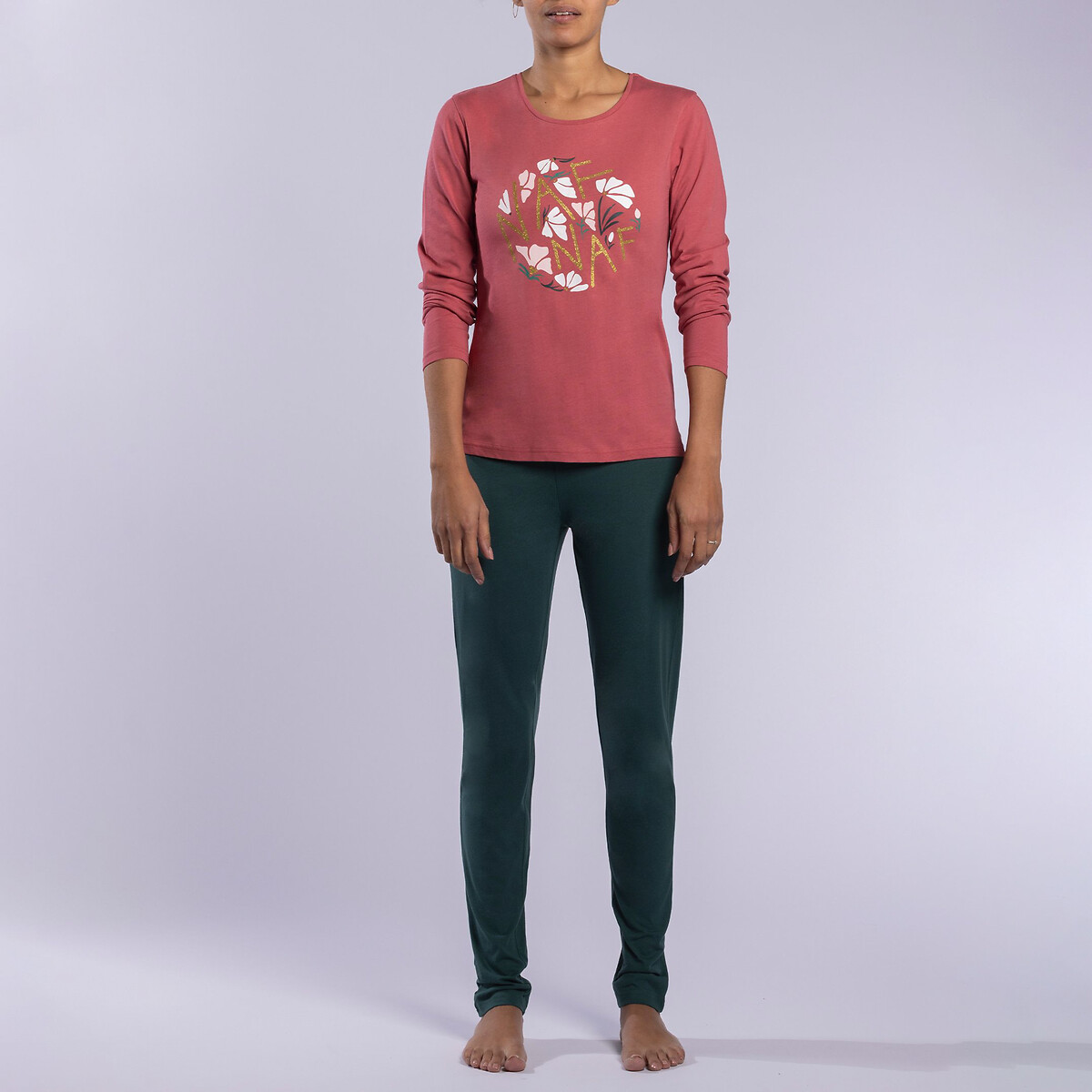 Image of Java Cotton Jersey Pyjamas with Long Sleeves