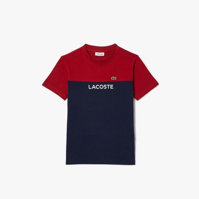 Cotton Colour Block T-Shirt with Short Sleeves LACOSTE