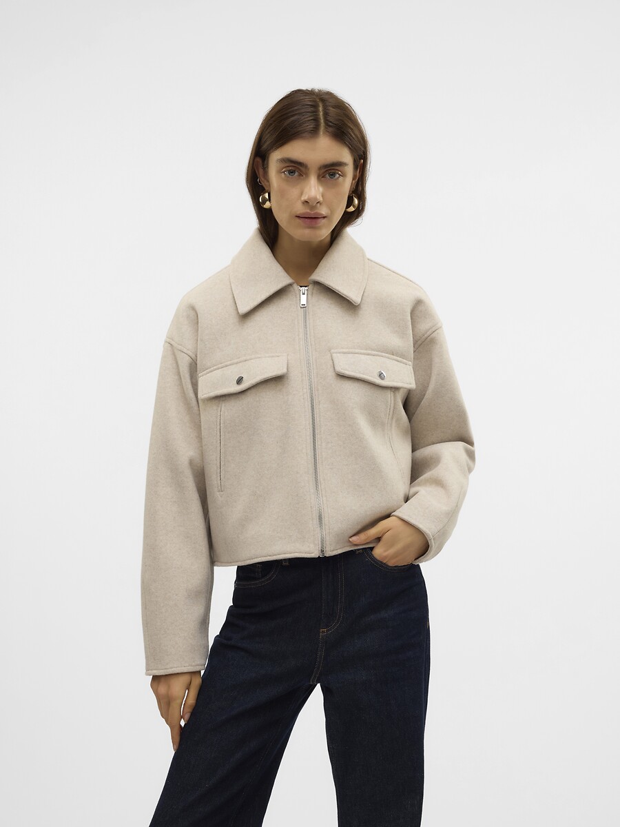 Blouson court zippé