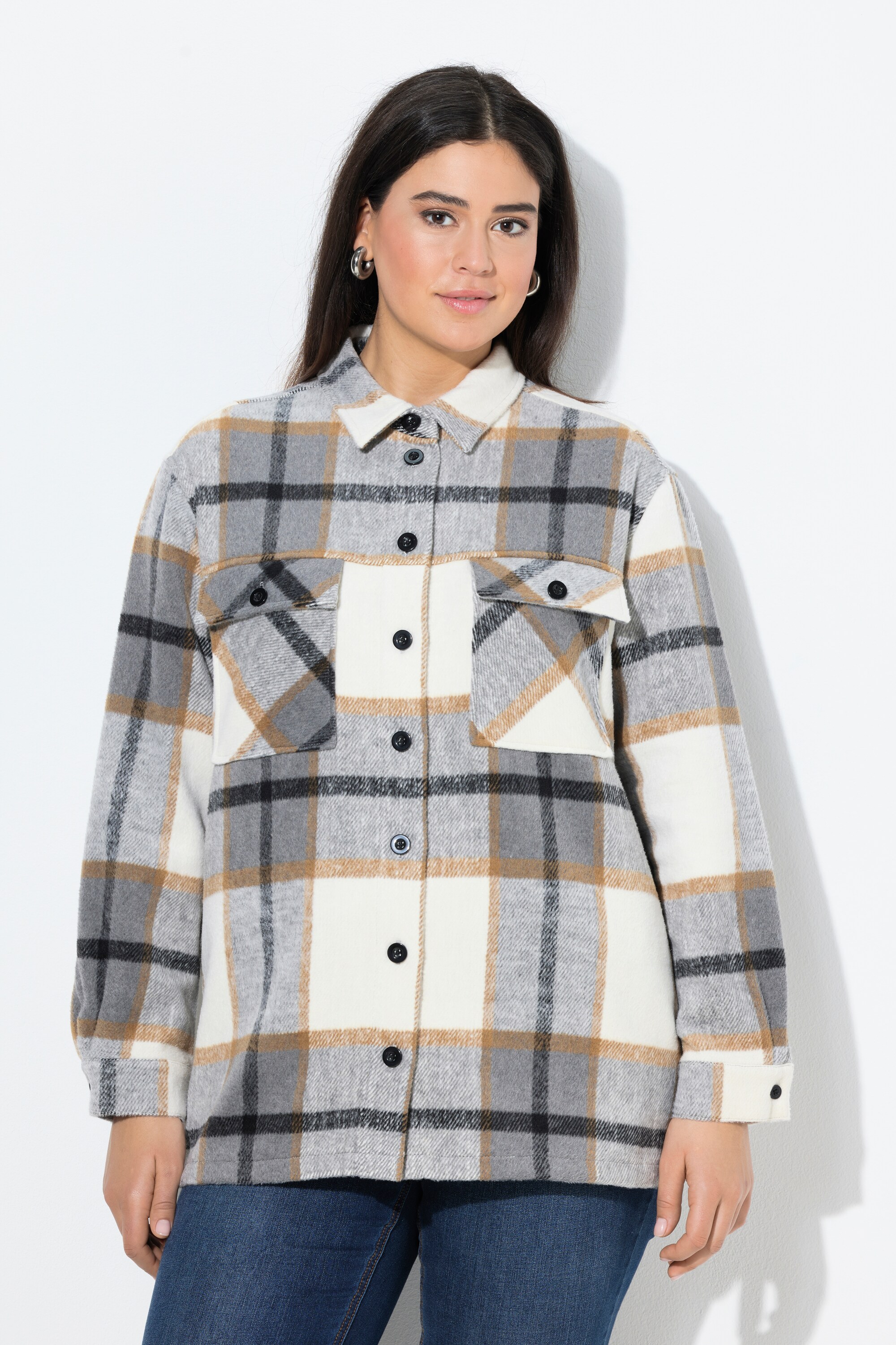 Surchemise à carreaux oversize, ULLA POPKEN