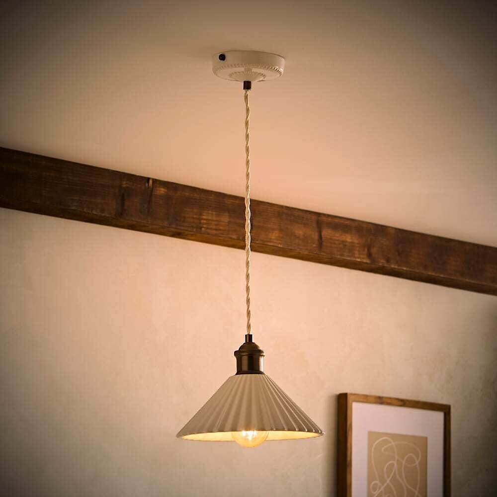 Braiden Ceramic Ceiling Pendant with Bulb, SO'HOME