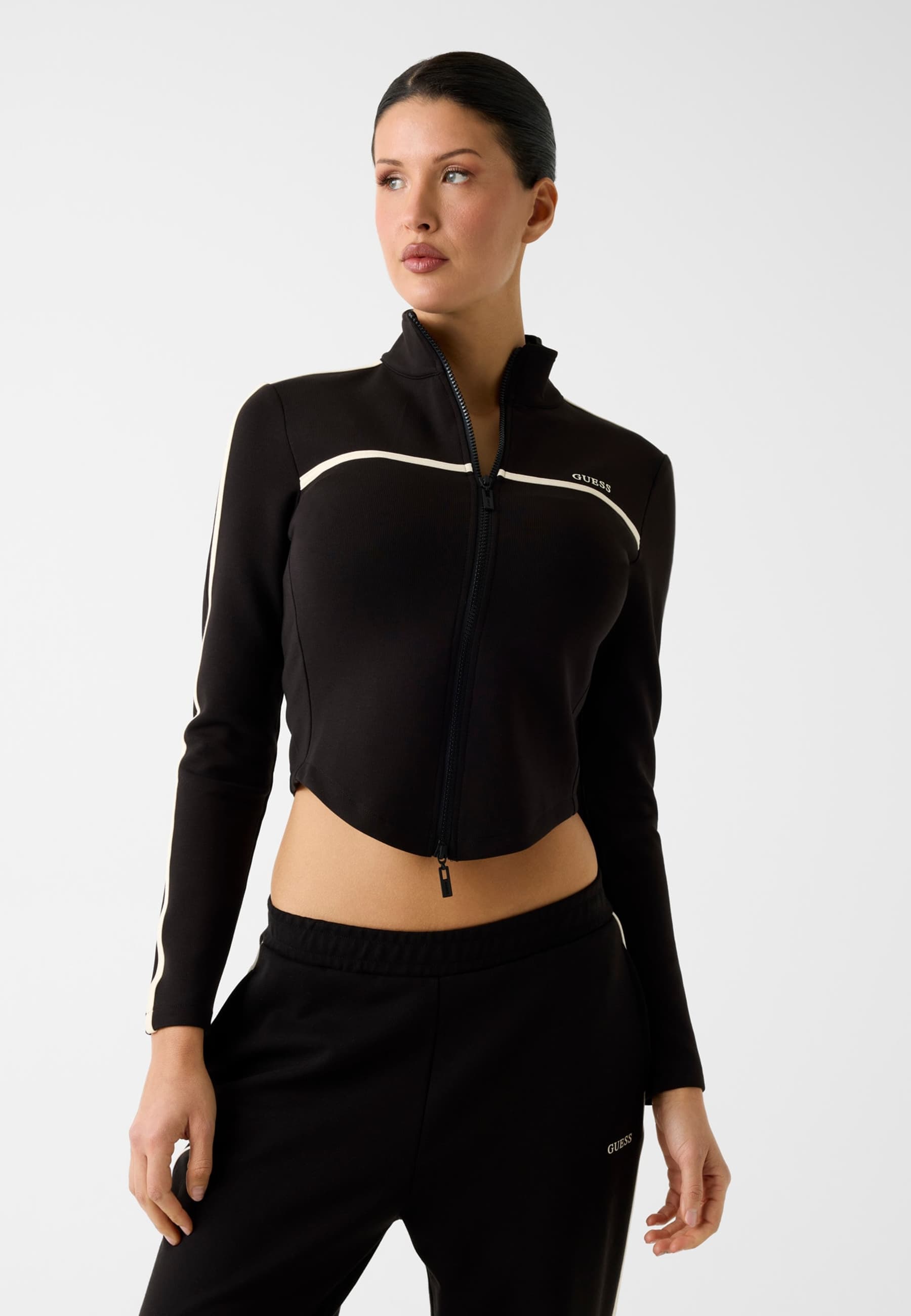 Sweatshirt À Logo Zippé Intégral, GUESS