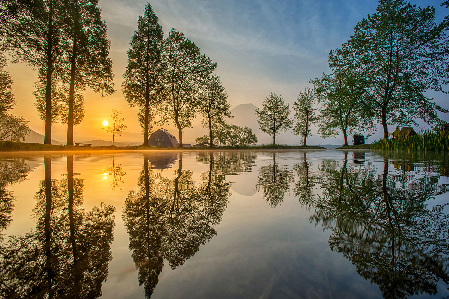 Tableau Reflet du Mont fuji, HEXOA