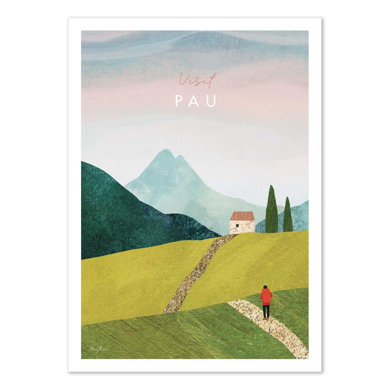 Affiche d'art - Visit Pau - Henry Rivers, WALL EDITIONS