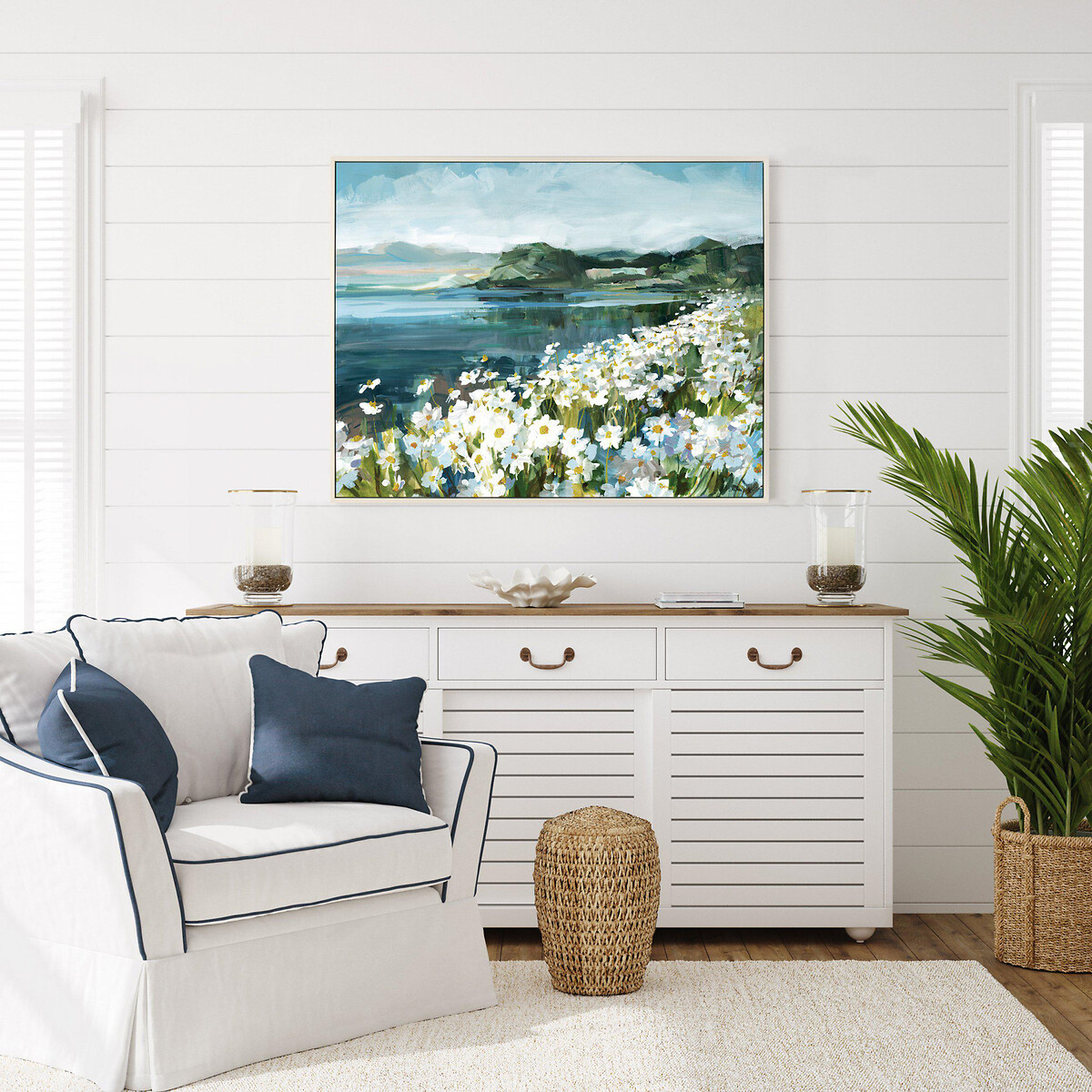 92x72cm Daisies Bay Framed Print, ÉDITÉ