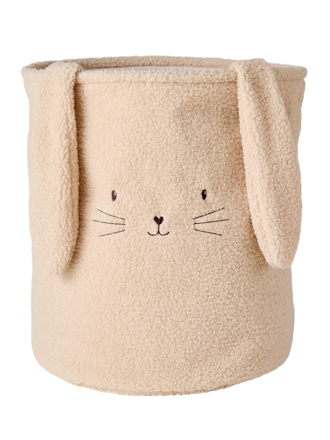 Panier de rangement lapin en sherpa, VERTBAUDET