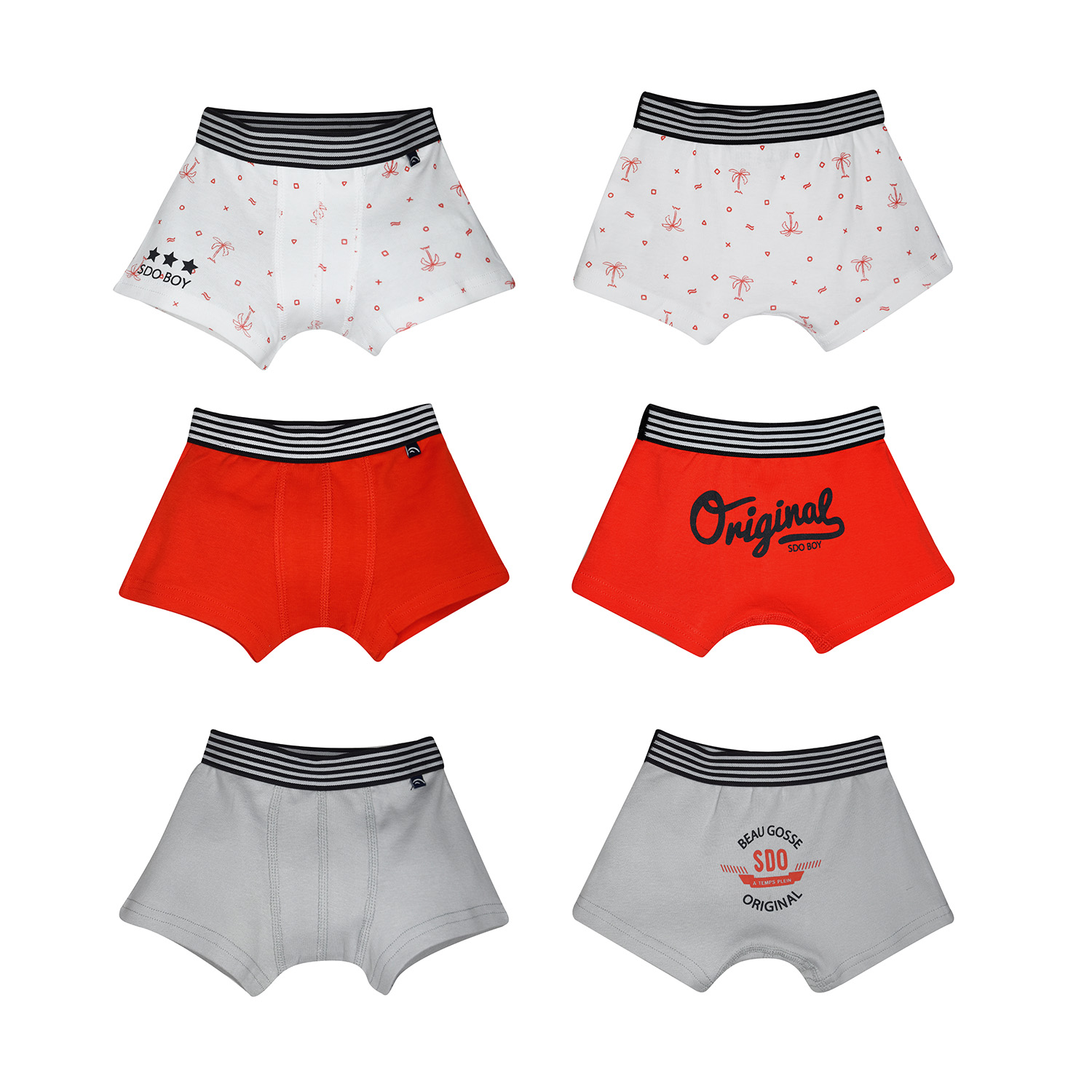 Lot de 3 boxers enfant estebe, SUCRE D'ORGE