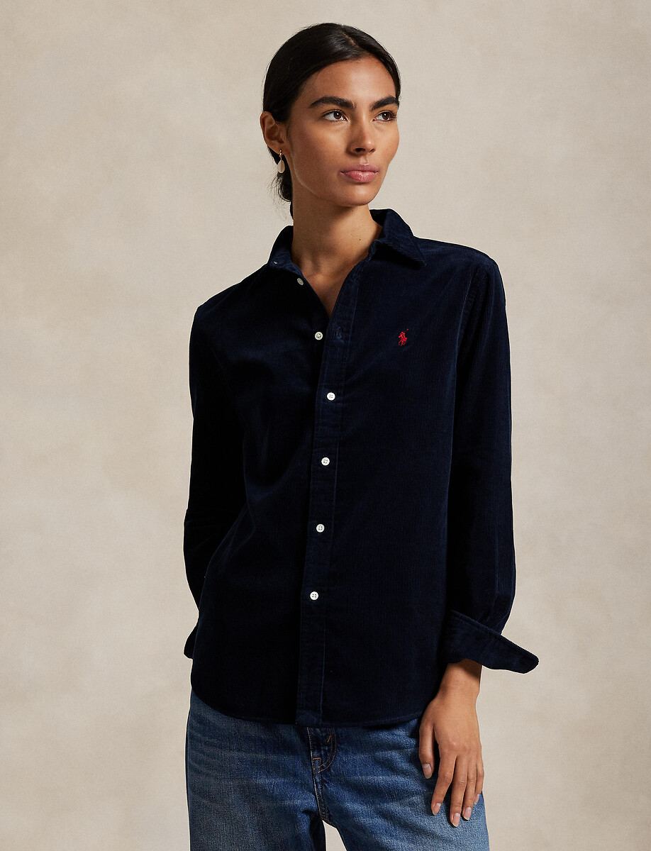 Chemise à manches longues en velours, POLO RALPH LAUREN