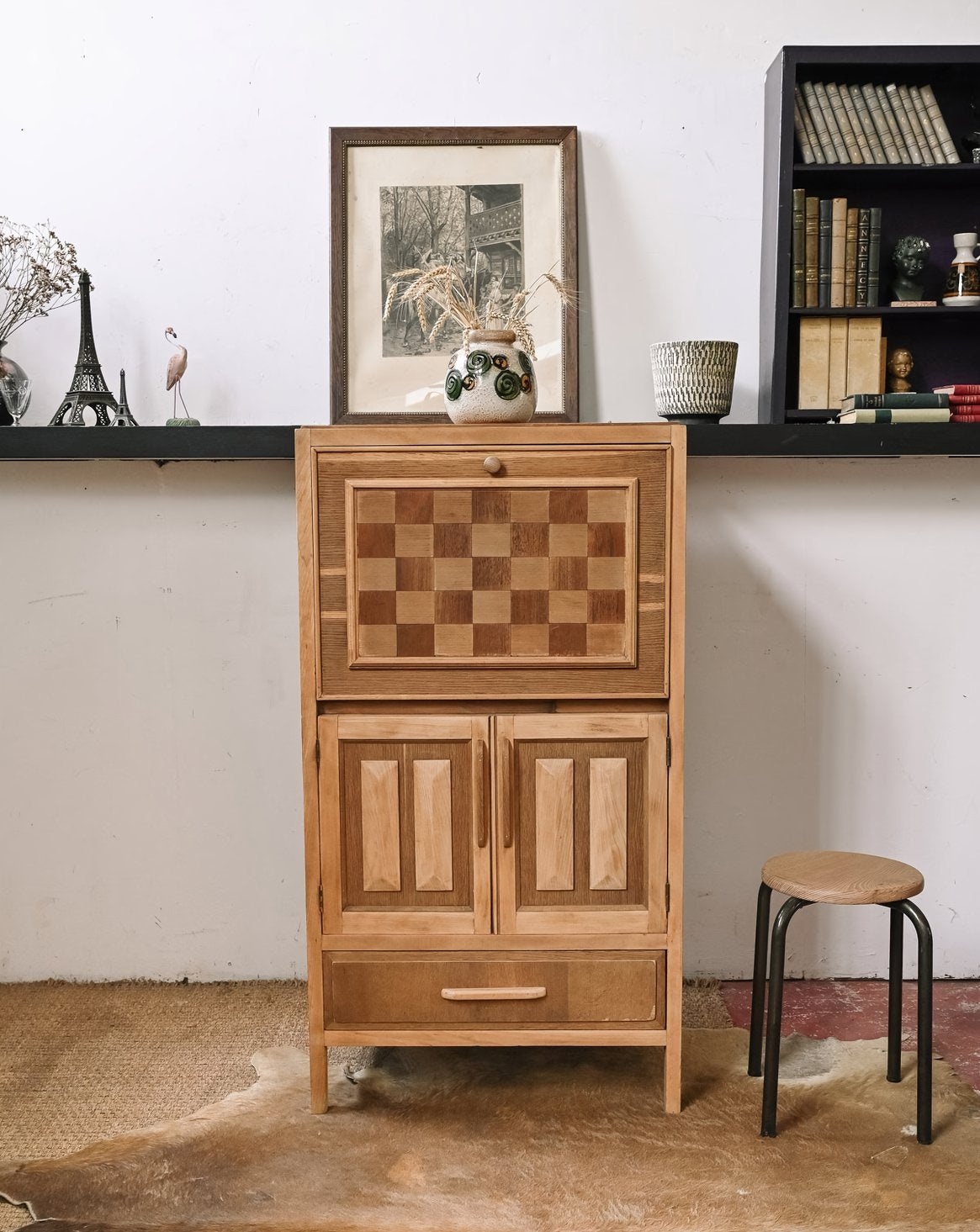 Secrétaire sur-mesure effet marqueterie Honoré N°229 - Bon état, DEBONGOUT