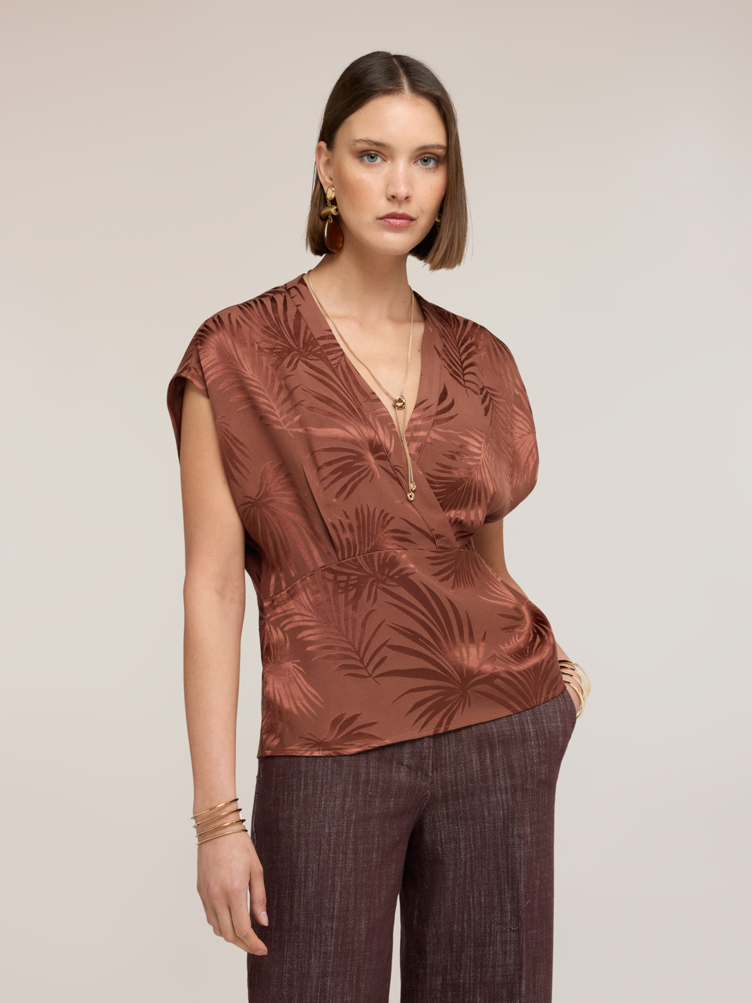 Blouse kimono jacquard, MOTIVI