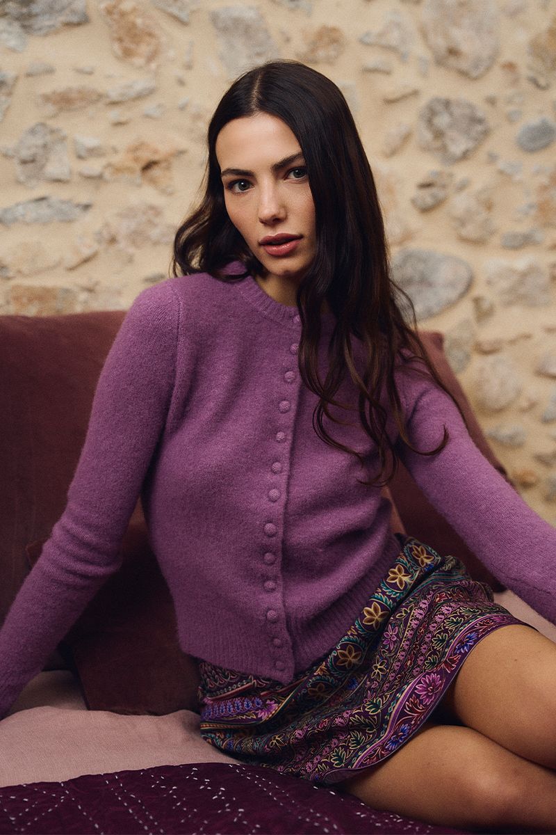 Cardigan boutonné, uni, MOLLY BRACKEN