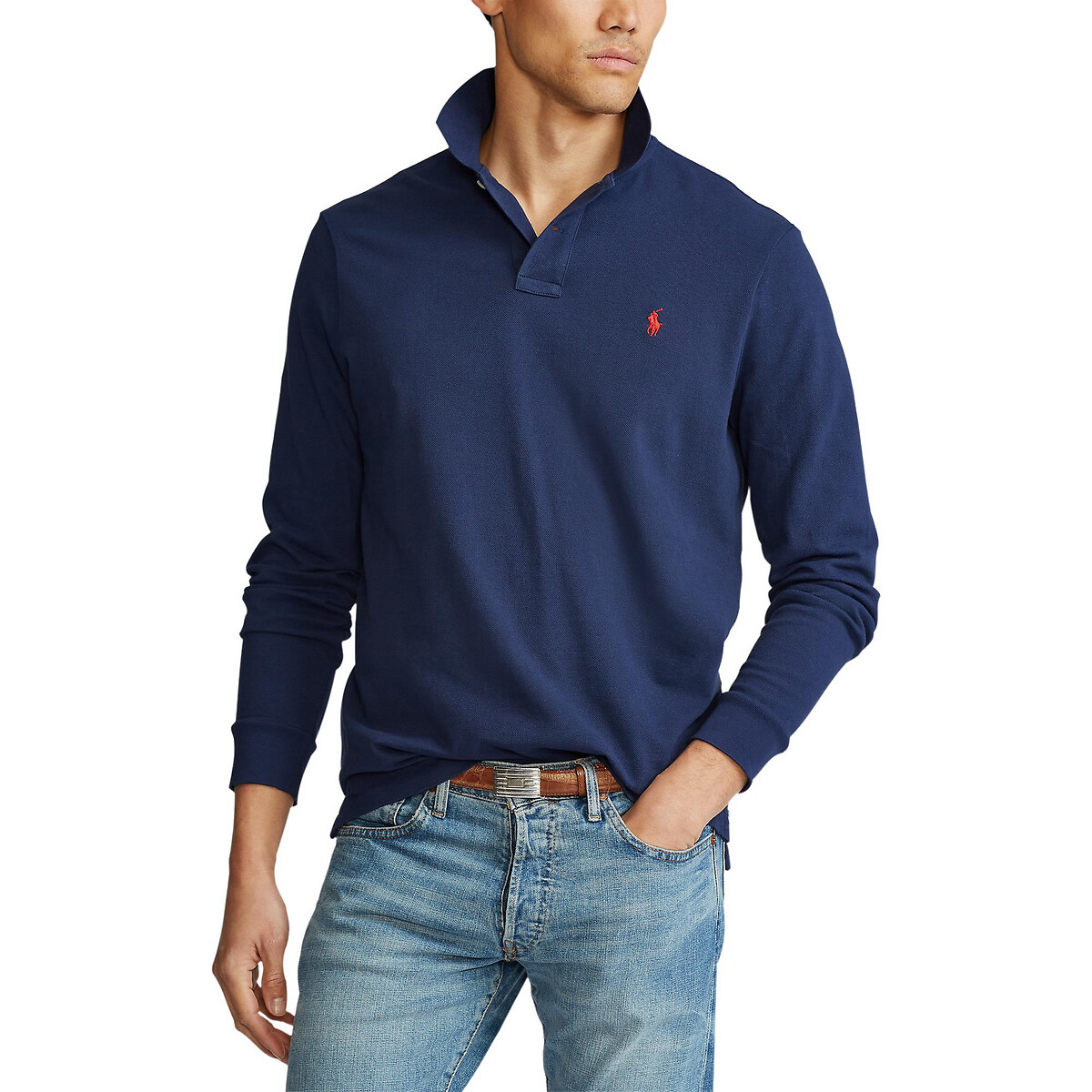 Polo Manches Longues Droit Custom Fit Polo Ralph Lauren La Redoute polo-manches-longues-droit-custom-fit-polo-ralph-lauren-la-redoute