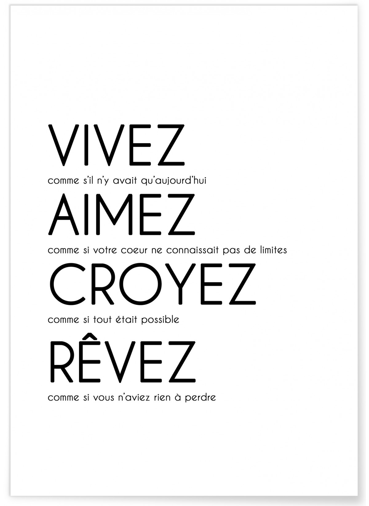 Affiche 'Vivez, Aimez, Croyez...', L'AFFICHERIE