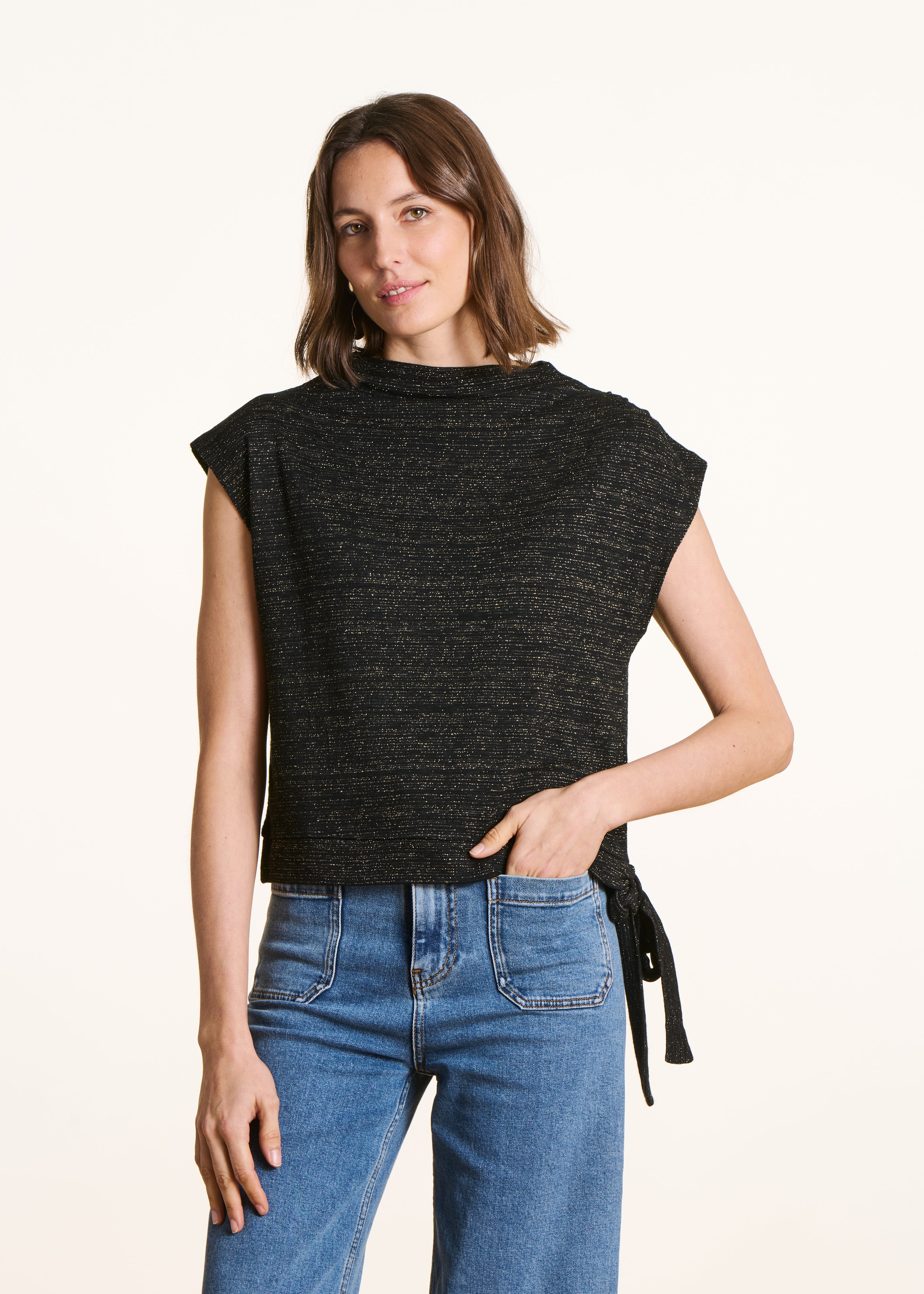 T-shirt sans manches en jersey irisé, LA FEE MARABOUTEE