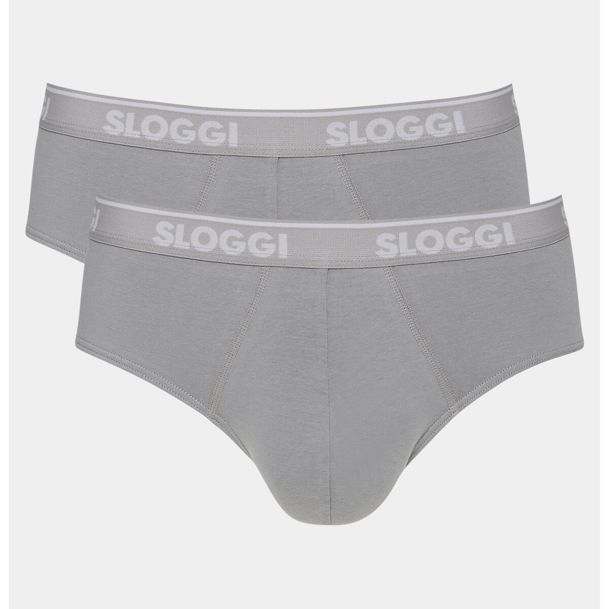 Image of Pack of 2 Plain Briefs in Cotton