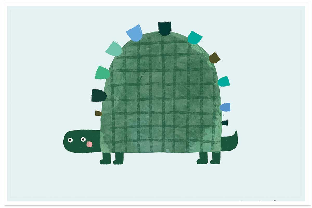 Affiche enfant tortue verte, HEXOA