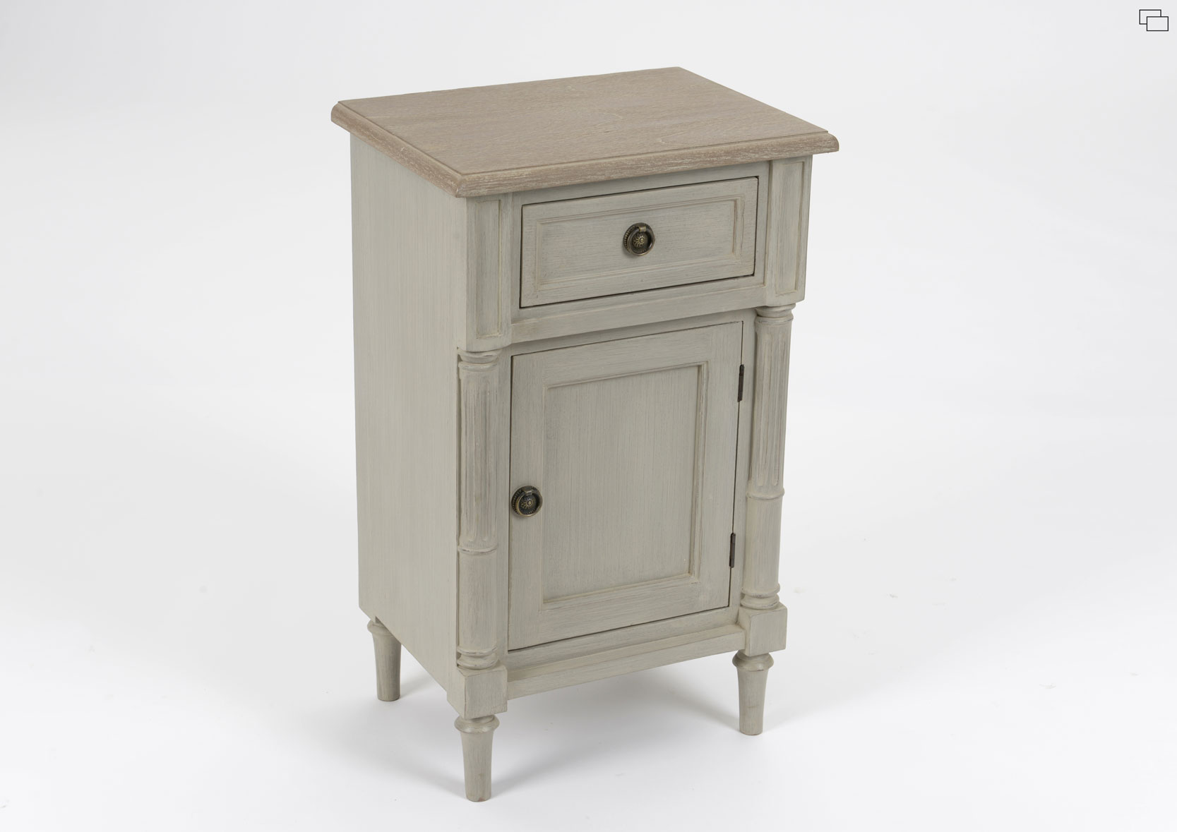 Table de chevet 1 tiroir en bois massif L45 cm Édouard, AMADEUS
