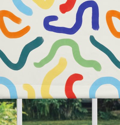 Colourful Squiggles Blackout Blind Made to Order SO'HOME