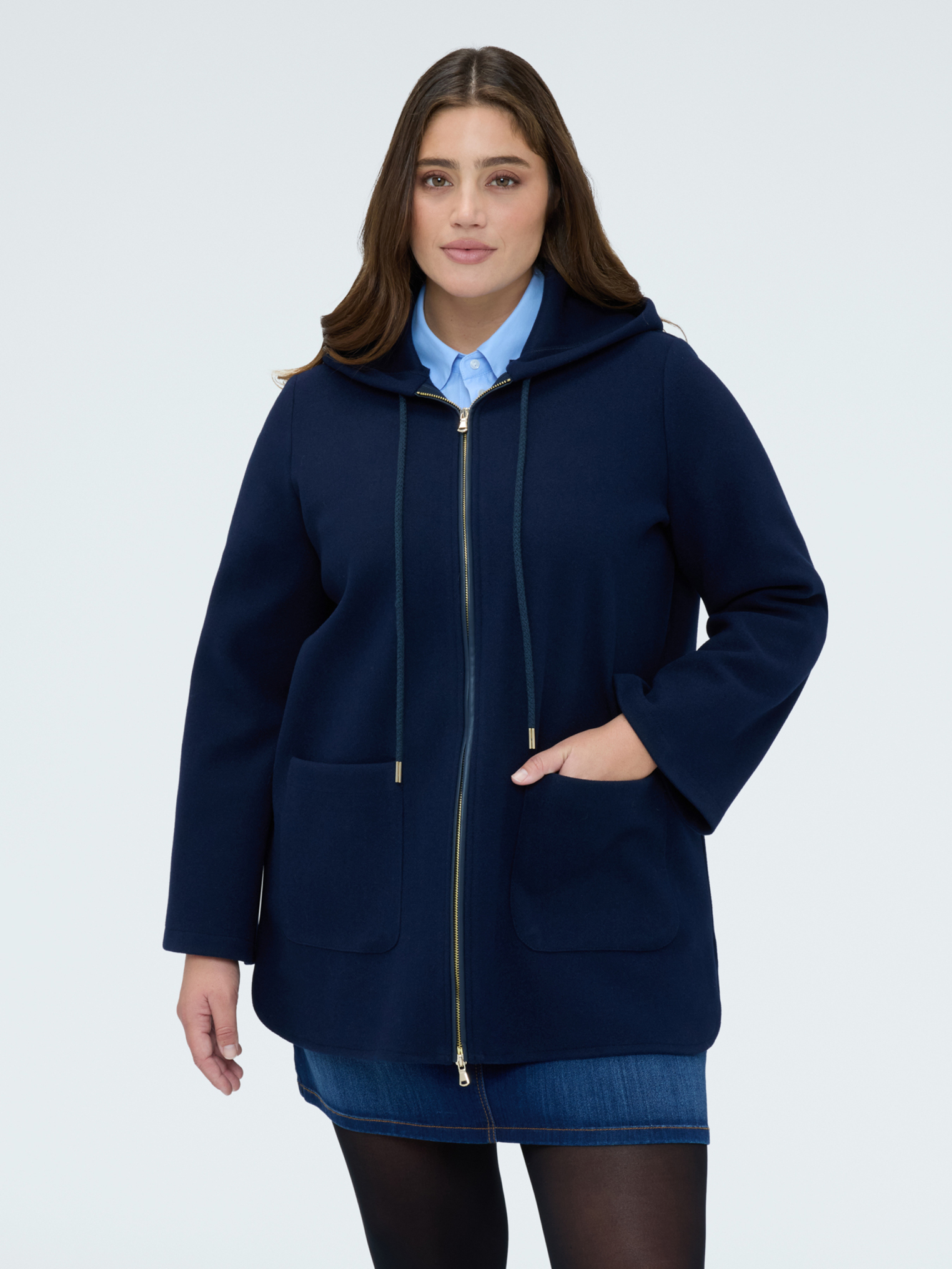 Veste en drap avec capuche, FIORELLA RUBINO