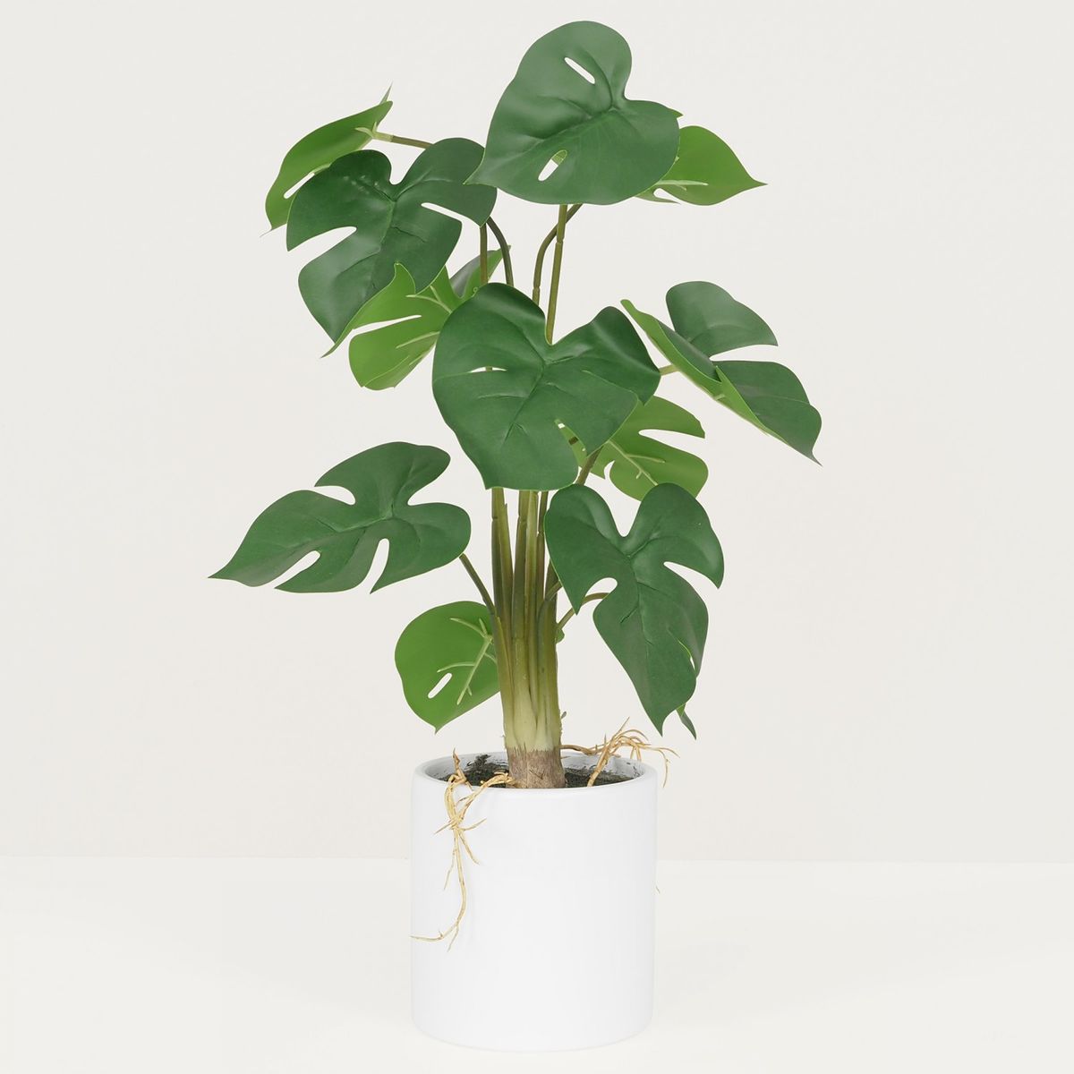 Plante artificielle Philondendron Monstera avec vase 18 feuilles 50 cm
