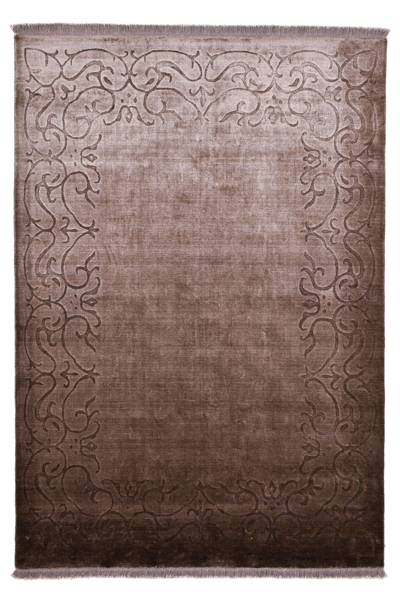 Tapis tissé main en viscose et laine vierge, THEKO