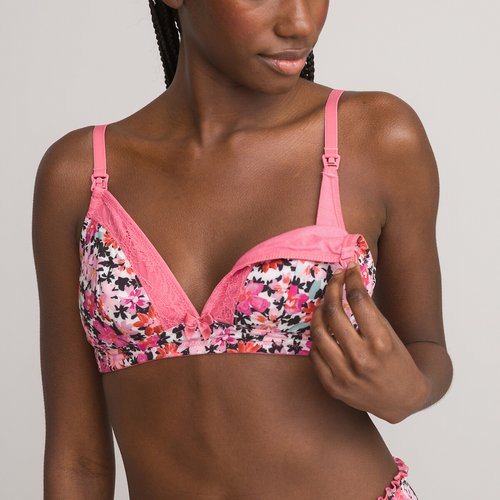 Non-underwired nursing bra in floral print, floral print, La Redoute  Collections