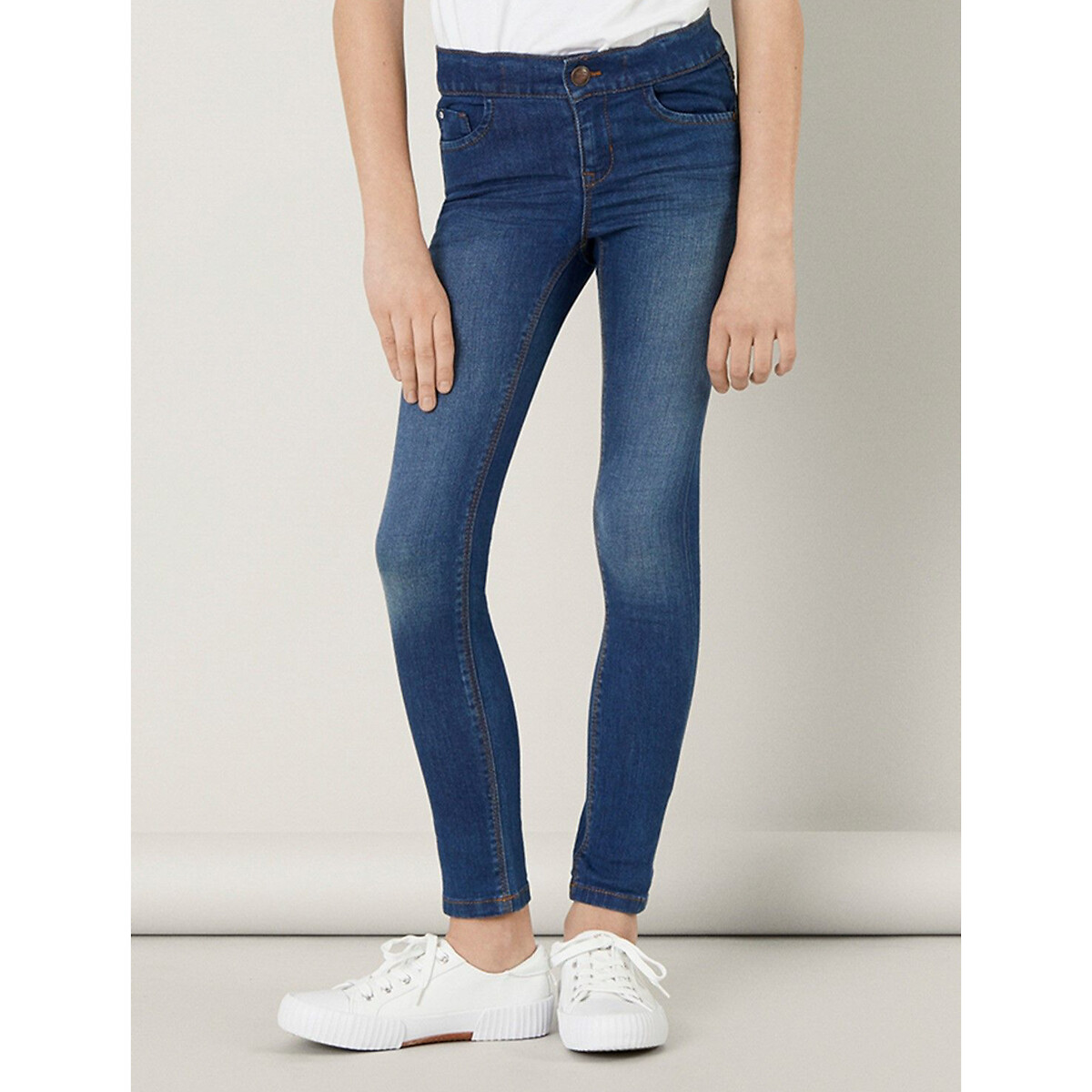 Image of Mid Rise Skinny Jeans