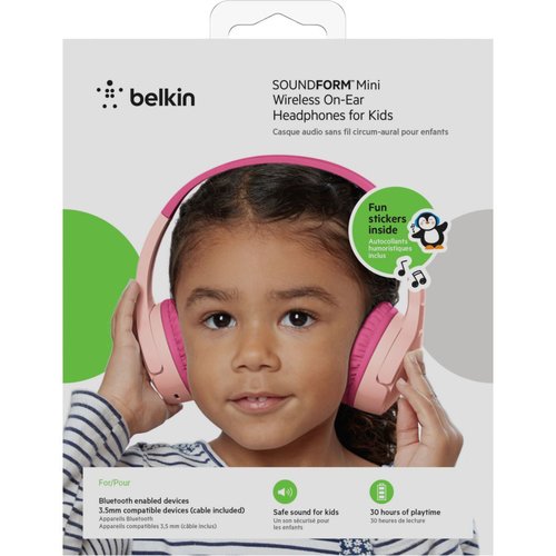 Casque soundform pour enfant mini rose Belkin
