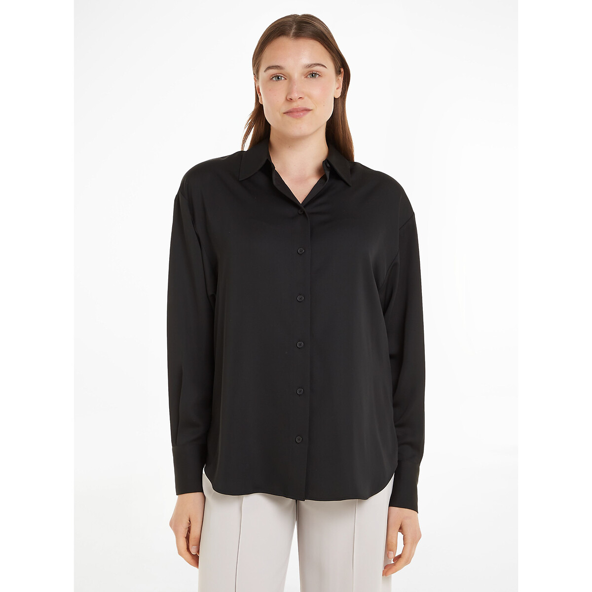 Calvin klein black blouse on sale