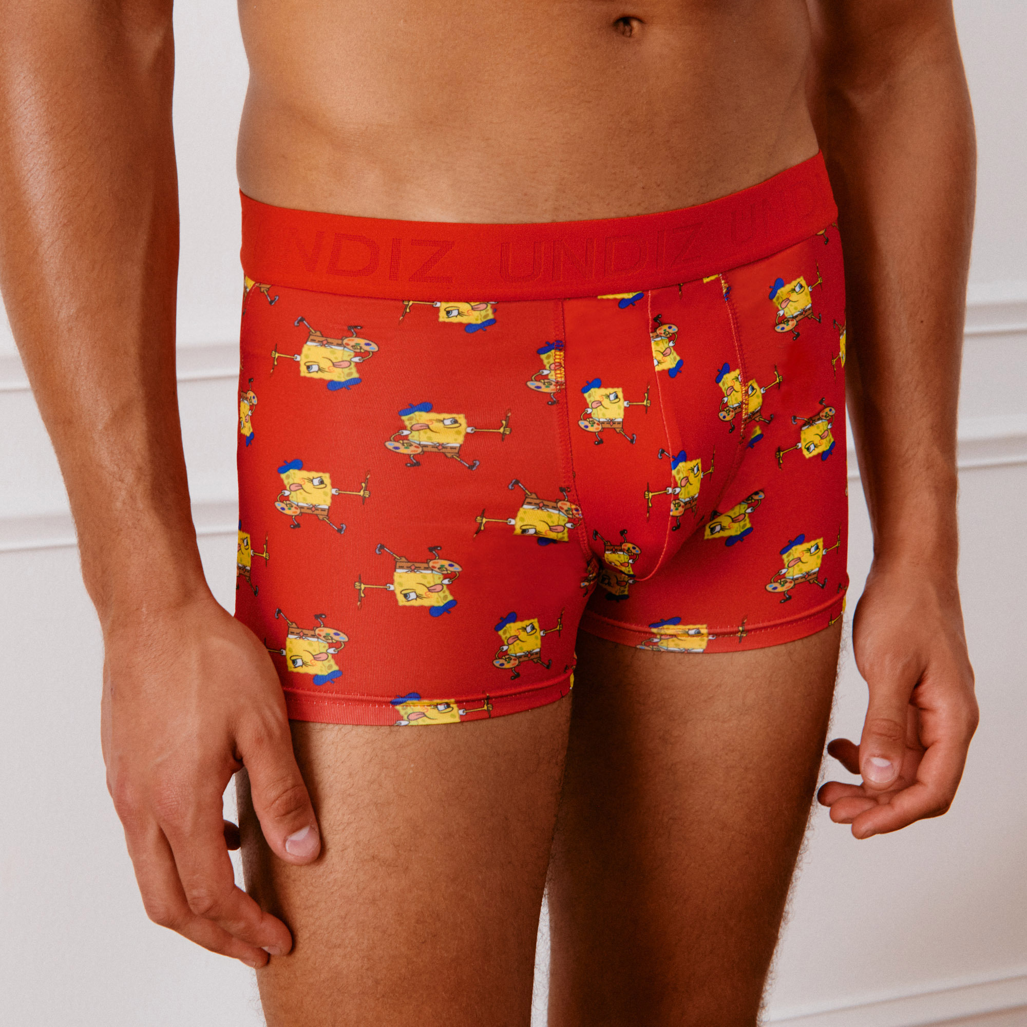 Boxer bob l eponge bobpeintiz rouge Undiz La Redoute
