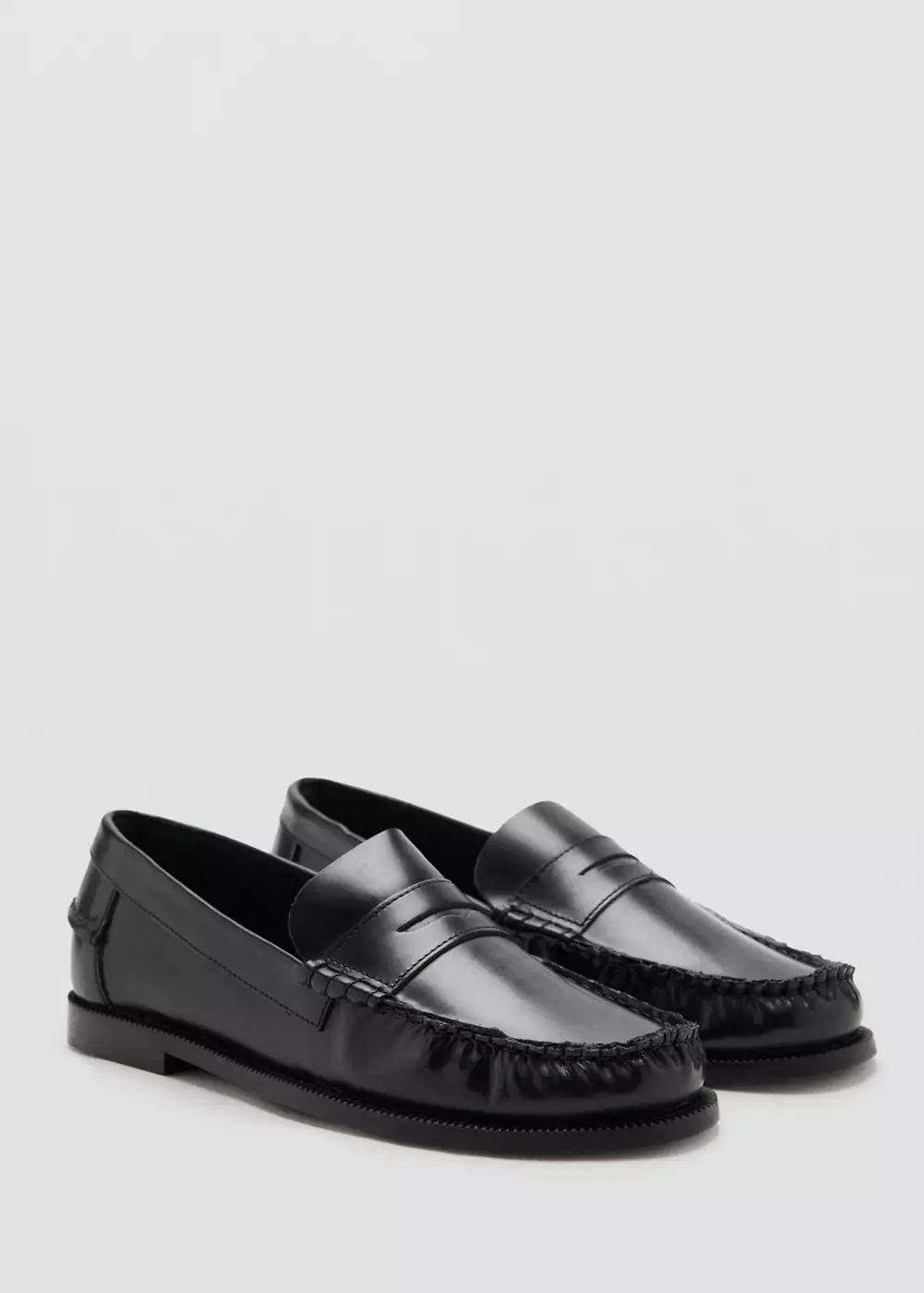 Mocassins cuir, MANGO TEEN