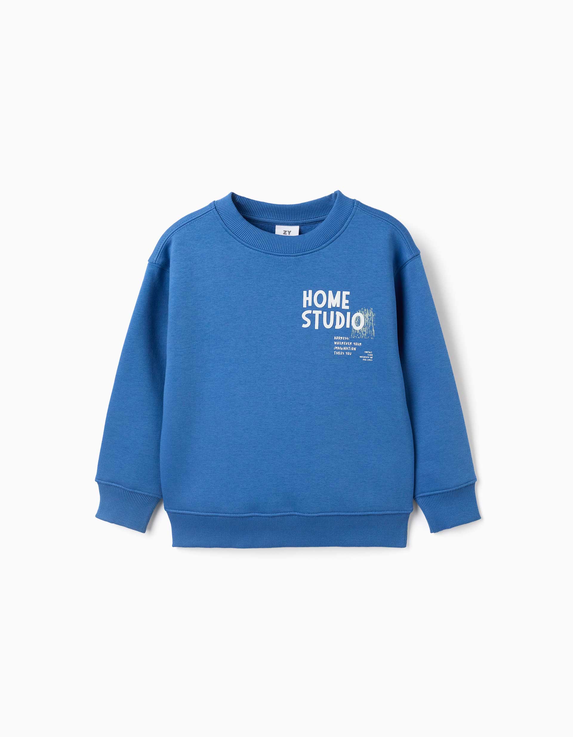 Sweat en coton peigné avec imprimé Make Again, ZIPPY