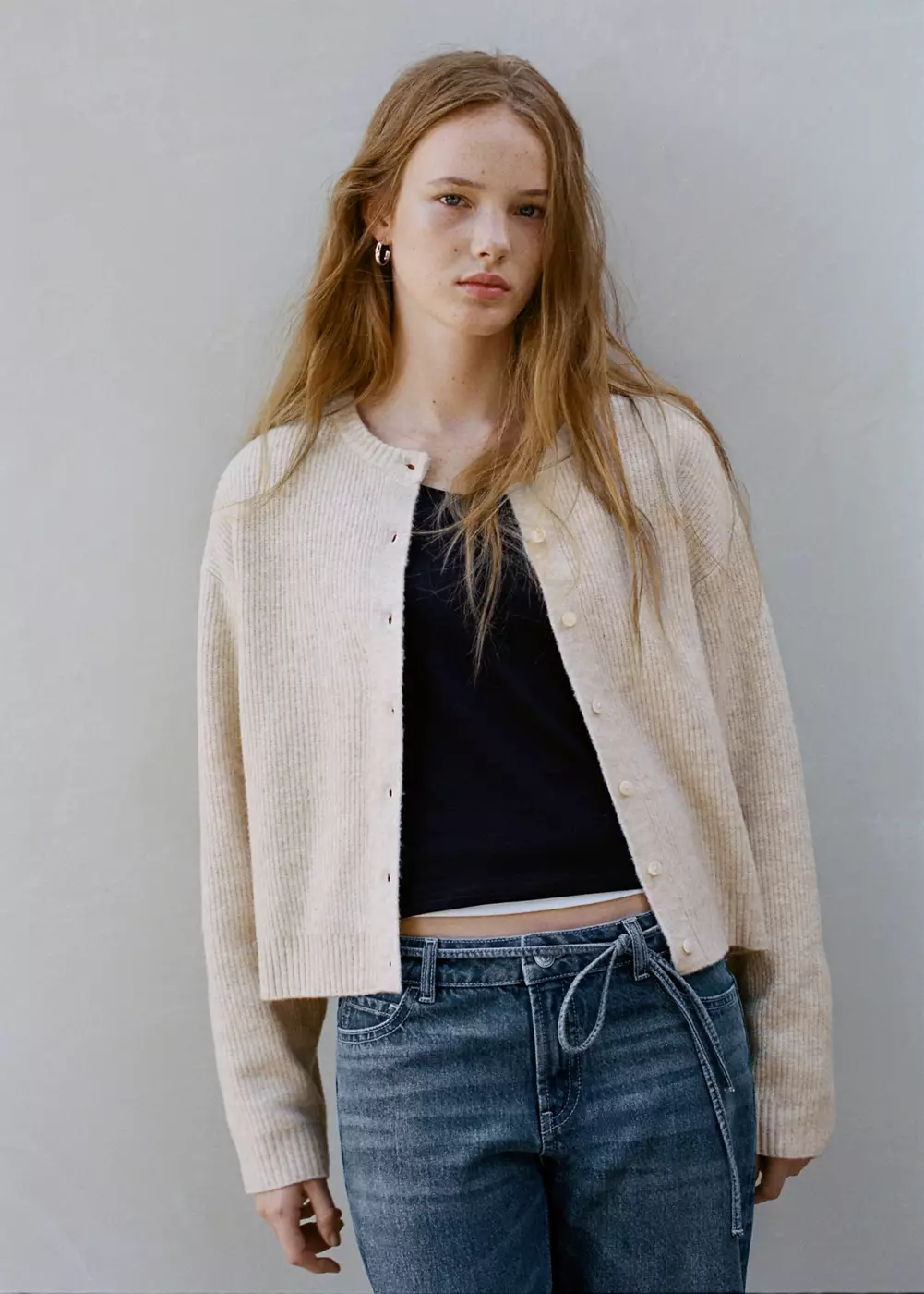 Cardigan côtelé avec boutons, MANGO TEEN