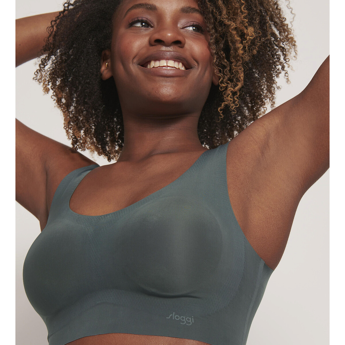 Sloggi Zero Feel bralette with removeable padding in turquoise